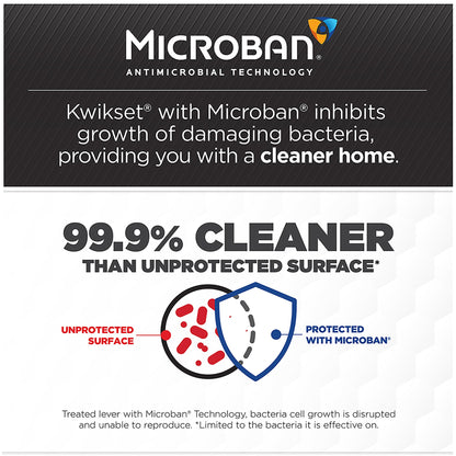 Kwikset Halifax Dummy Door Handle, Single Sided Lever for Closets, French Double Doors, and Pantry, Matte Black Non-Turning Reversible Interior Push/Pull Lever, with Microban Protection