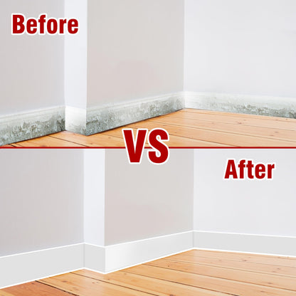 Vinyl Baseboard Molding Trim 4 Inch x 20 Feet Peel and Stick Baseboard Protector Trim Flexible PVC Cove Base Moulding Self-Adhesive Tape for Garage Bathroom Cabinet Floor Walls, White