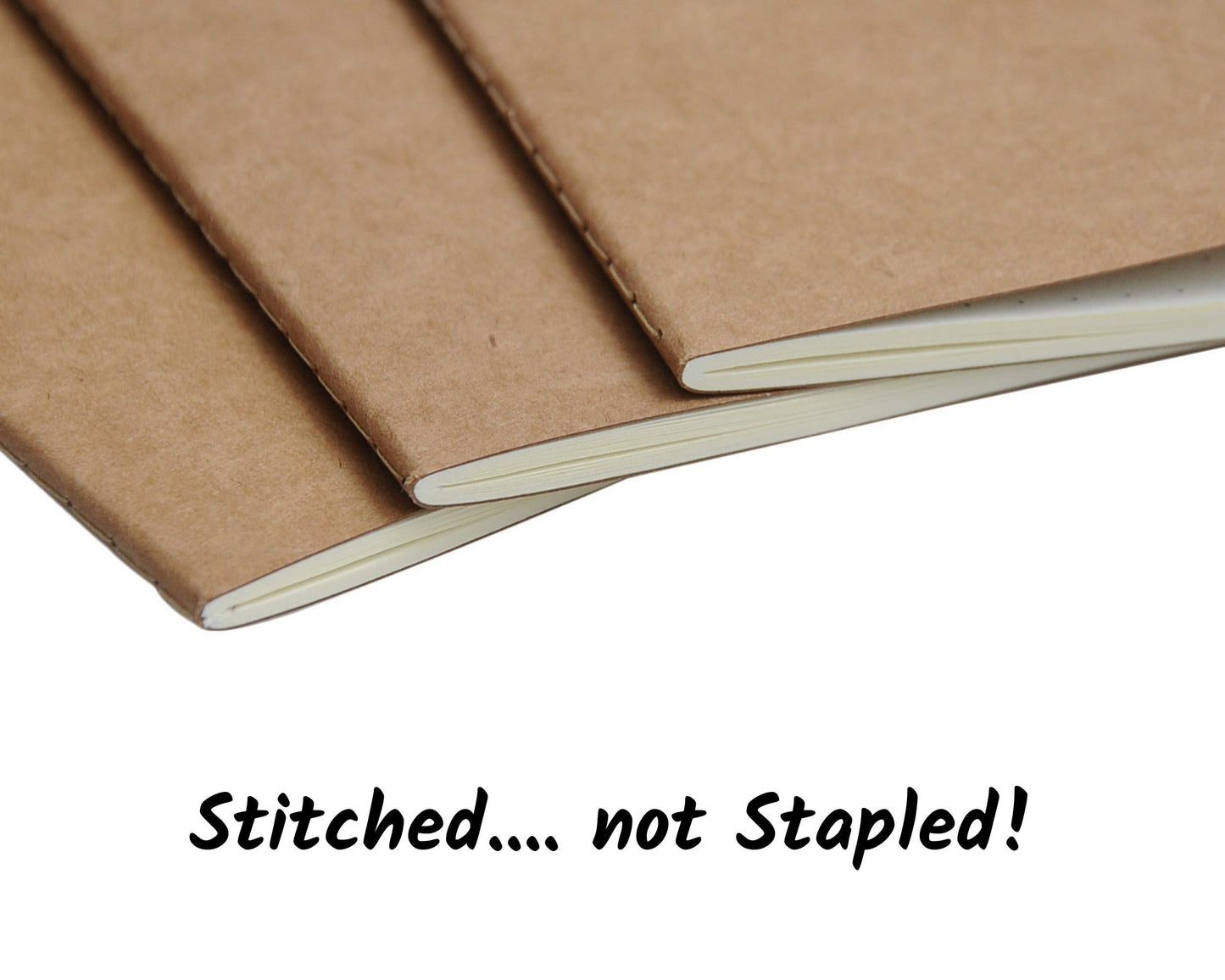 Wanderings Large Blank Travelers Notebook Insert/Large Journal Refill | 7" x 10.7" / 18cm x 27cm | 3 Booklets, 180 Blank Pages | Travelers Notebook Refills for Journals, Diaries, Planners