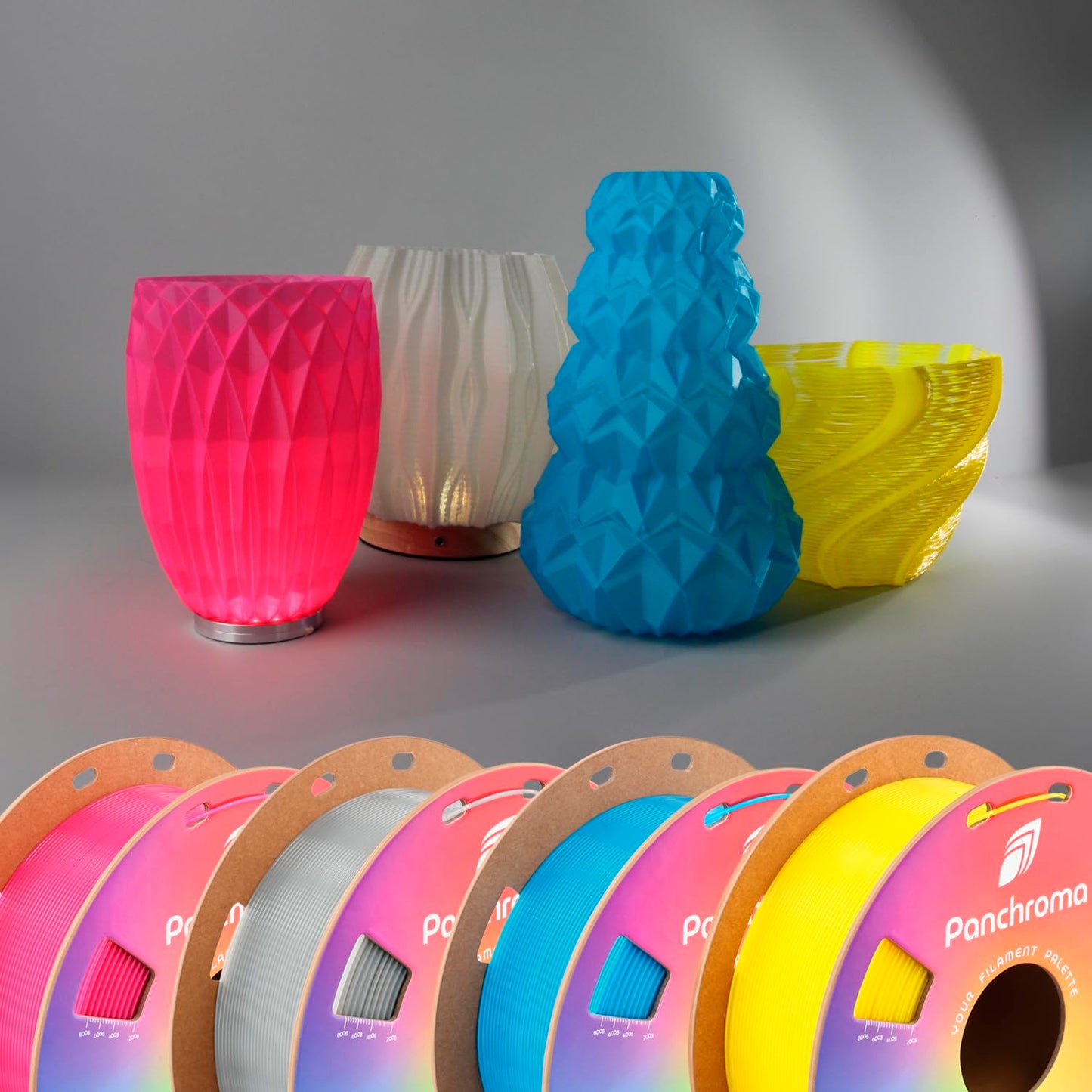 Polymaker Panchroma Gradient Translucent Rainbow PLA Filament 1.75mm, 3D Printing PLA Filament 1kg Spool (2.2lbs) - Panchroma High Translucency Multicolor 1.75mm 3D Printer PLA Filament