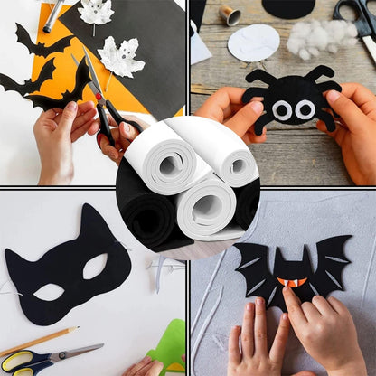 Uotyle Black Sponge Foam Rubber Sheet, EVA Foam Roll 72"x17"x0.25" Thick High Density Craft Foam for Cosplay Costumes, Crafts, DIY Projects