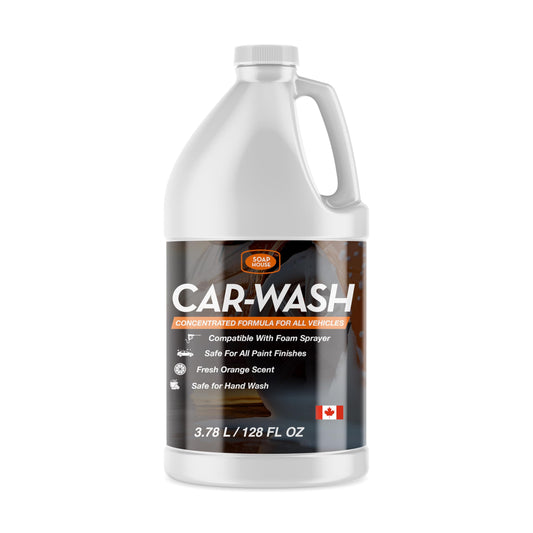 Soap House Deep Clean Car Wash – 1 Gallon (3.78L) – Orange Scent – Concentrated Formula for Tough Dirt & Road Grime – Safe for All Vehicles – Foam Sprayer Compatible