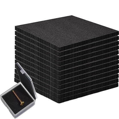 Aisetmoon 12Pcs Polyurethane Foam Sheet 12 x 12 x 0.6 Inch Cuttable High Density Cushioning Inserts, Polyurethane Foam Packing for Packing and Crafts, Transport, Tool Case Cushioning