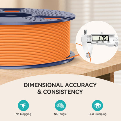 SUNLU PLA Matte 3D Printer Filament 1.75mm, Matte PLA Filament with Fine Texture, Dimensional Accuracy +/- 0.02mm, 1kg Spool (2.2lbs) for Most FDM 3D Printers, Bone White