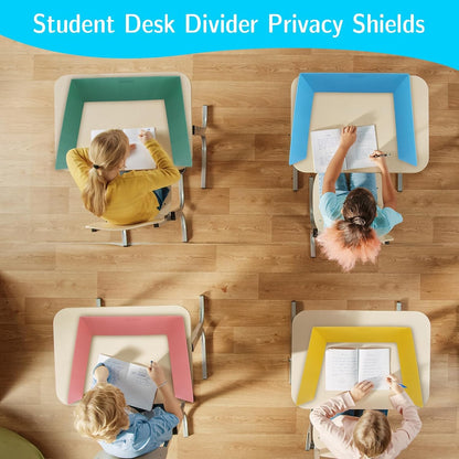 8 Pack Desk Dividers for Students Space Cardboard Privacy Boards Colorful Testing Dividers for Classroom Test Privacy Boards Study Divider for School Office Library Supplies, 8 Styles