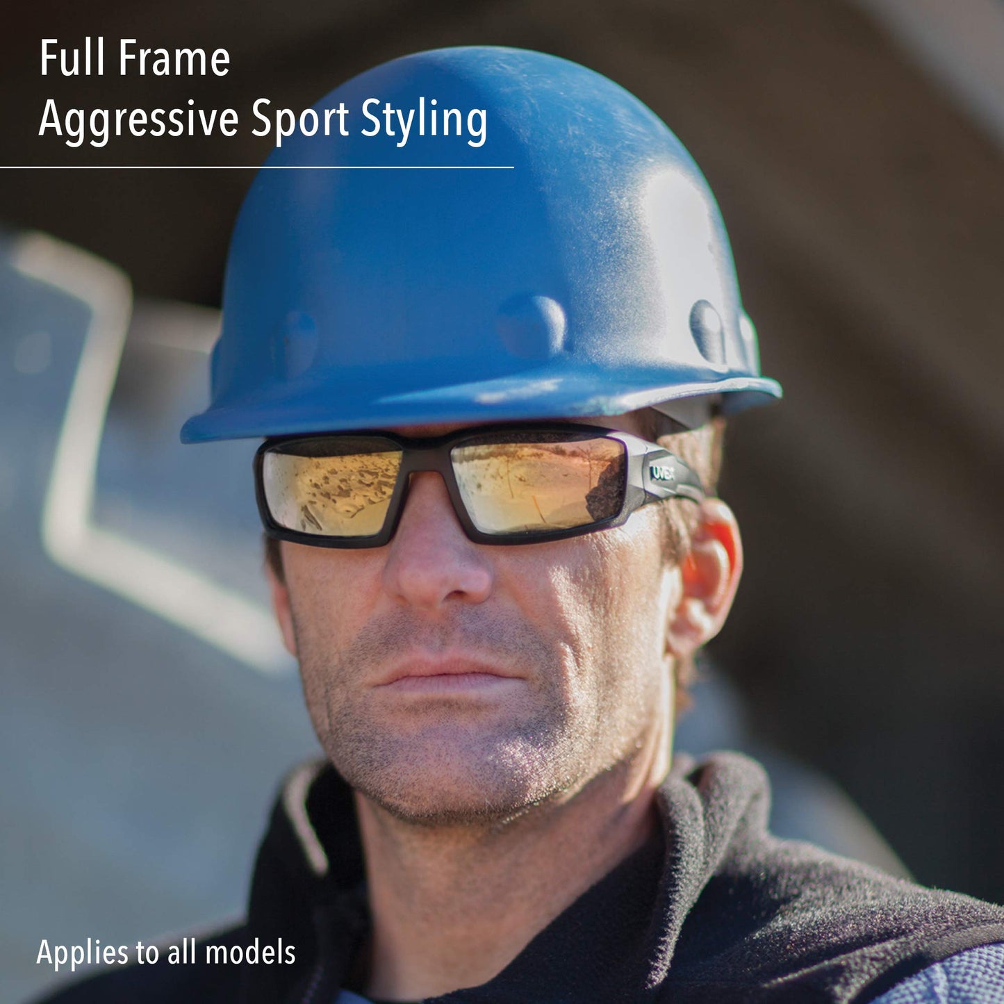 Uvex by Honeywell Hypershock Safety Glasses, Black Frame with Clear Lens & HydroShield Anti-Fog Coating (S2940HS)