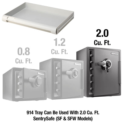 SentrySafe 914 Tray Accessory, for SFW205 Fire Safes, White
