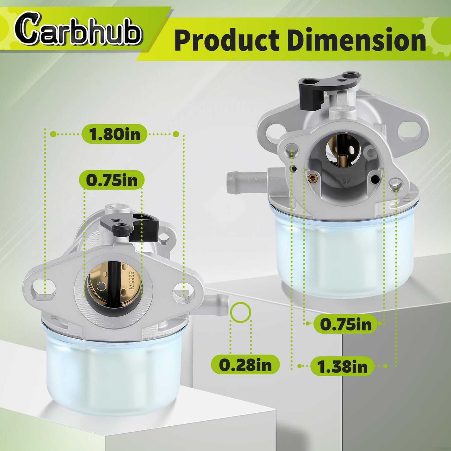 Carbhub 799868 Carburetor Fits 498170 497586 497314 698444 498254 497347 Models with Gasket and O-Ring, 4-7 hp Engines with No Choke (799868)