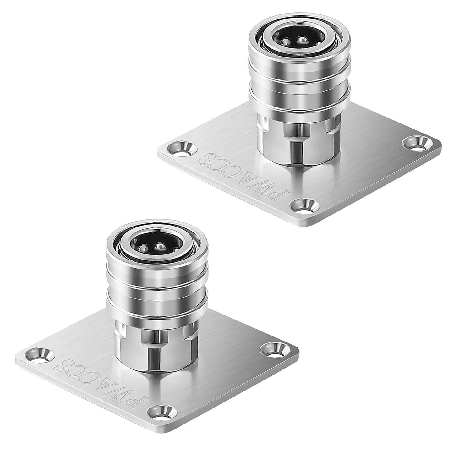 PWACCS Pressure Washer Foam Cannon Holder, 1/4" Quick Connect Automatic Foam Cannon Mount, Stainless Steel Pressure Washer Nozzle Tip Holder, Pressure Washer Accessories Storage Rack 2 Pack