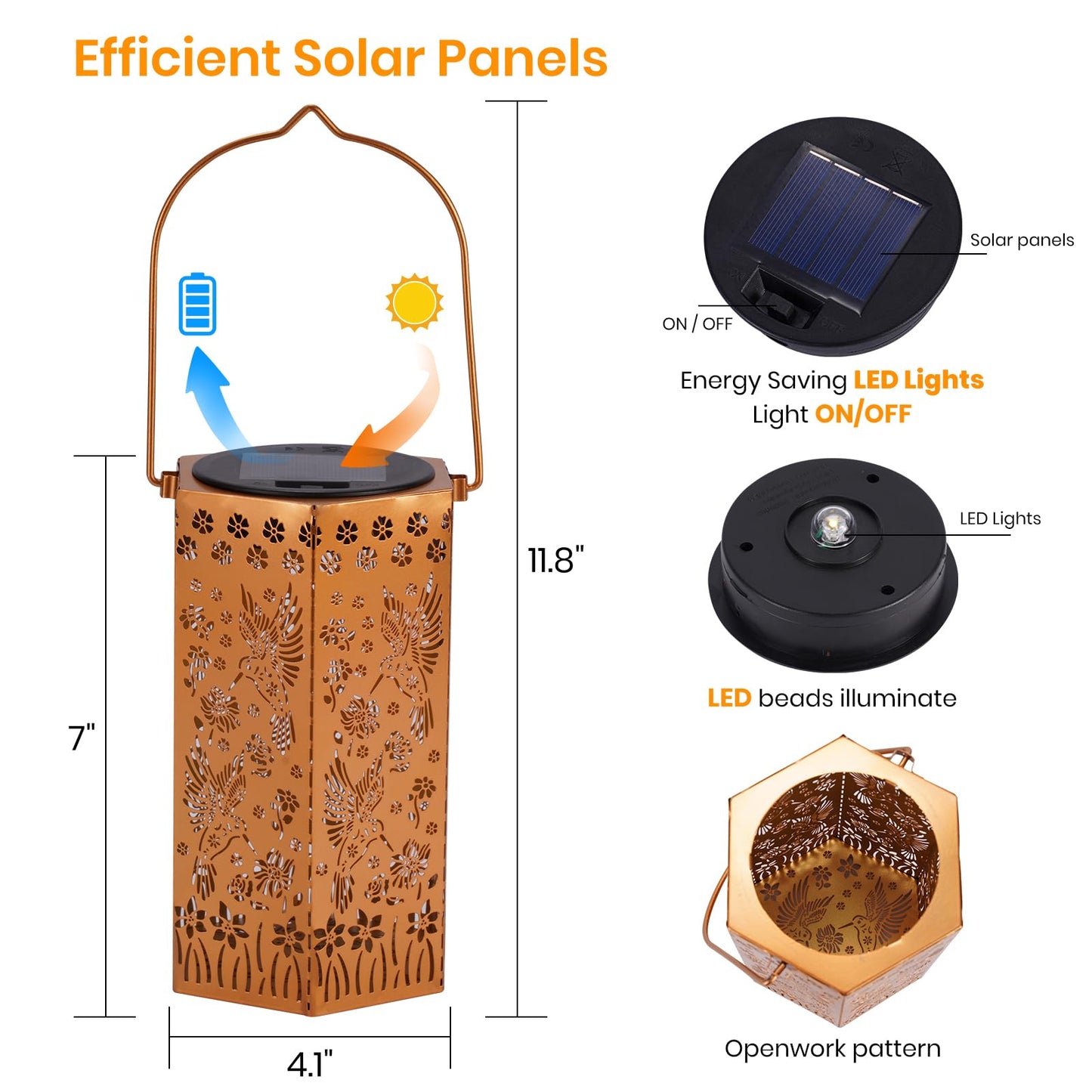 Birthday Gifts for Women Solar Lights Outdoor Garden Decor Metal Hummingbird Hanging Lanterns for Outside Waterproof Mathers Day Gift Upgraded Decorations for Patio Yard Lawn Backyard Christmas