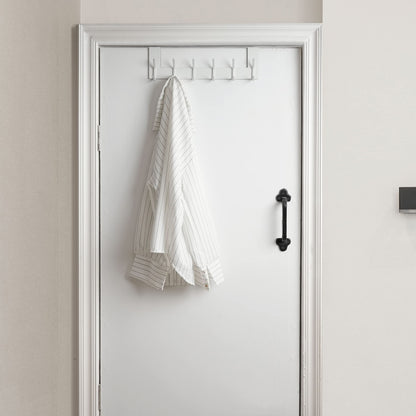 WEBI Over The Door Hook,Over Door Towel Rack,Door Hanger,Door Coat Hanger,Over The Door Coat Rack,Door Hooks for Hanging Clothes,Towels,Behind Back of Bathroom,White