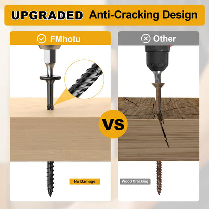 #14 x 3 Wood Structural Lag Screws 54Pcs Star Drive Decking Wood Screws, Rust Resistant Timber Screws for Timber/Log/Landscaping Wood