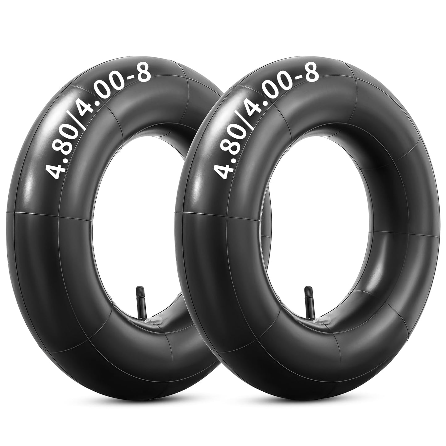 YeYouc Heavy Duty 4.80-8/4.00-8 Inch Replacement Tire Inner Tube, 4.80/4.00-8 Innertube with TR13 Straight Valve for Wheelbarrows, Mowers, wagons and More for 4.80-8 4.00-8 480/400-8 Tires Pack of 2