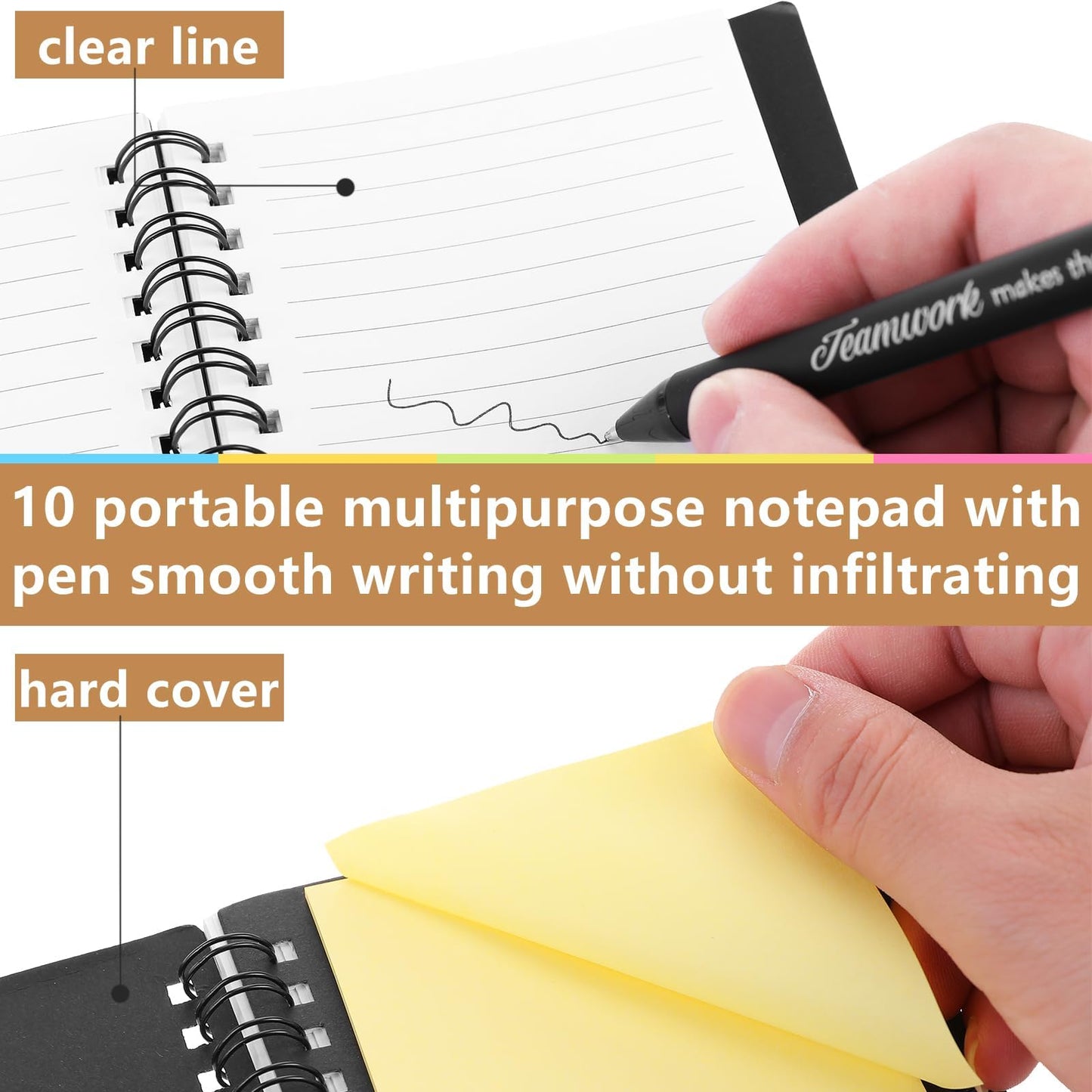 10 Set Employee Appreciation Gifts Bulk Inspirational Ballpoint Pens Motivational Spiral Notebooks Thank You Pen Team Building Gifts for Employees Colleague Teacher Staff Nurse Christmas Coworkers