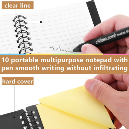 10 Set Employee Appreciation Gifts Bulk Inspirational Ballpoint Pens Motivational Spiral Notebooks Thank You Pen Team Building Gifts for Employees Colleague Teacher Staff Nurse Christmas Coworkers
