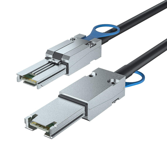 10Gtek 6G External Mini SAS SFF-8088 to SFF-8088 Cable, 100-Ohm, 1-Meter(3.3ft)