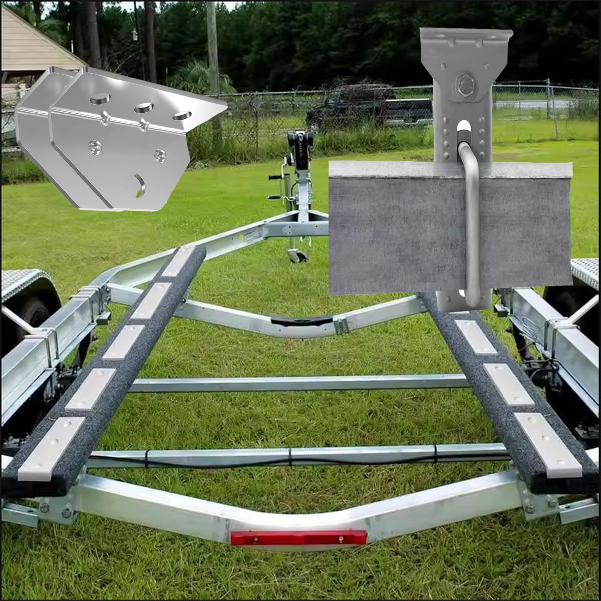 8 Pack Boat Trailer Top Angle Swivel Top Angle Bracket,Bunk Brackets Boat Trailer Parts & Accessories for Boat Pontoon Trailer