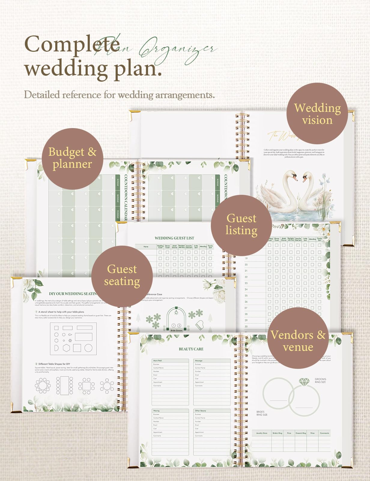 Wedding Planner Book and Organiser for Weddings: Engagement Gifts for Couples With Interchangeable Photo Cover - Wedding Gifts for Bride With Checklists, Budget Tracker, Guest List & Timeline 11.5 * 10.5in