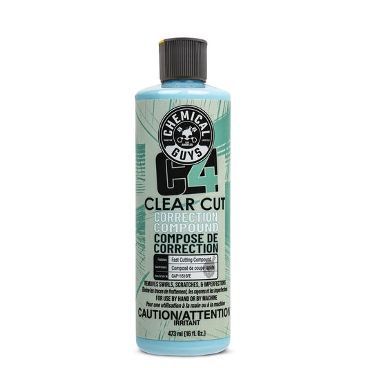 Chemical Guys C4 Clear Cut Correction Compound (Paint Correction - Fixes Scratches, Swirls & Holograms), 473 ml