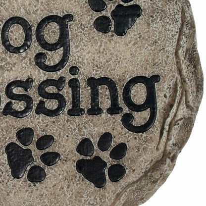 Spoontiques Dog Crossing Stepping Stone Outdoor Garden Décor, Multi, One Size