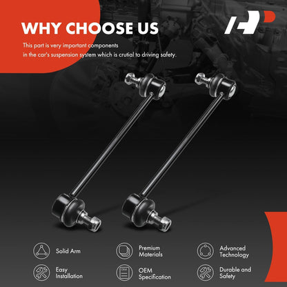 A-Premium 2 x Rear Sway Bar Links Stabilizer Bar Links, Compatible with Toyota Camry Highlander Avalon Venza Solara & Lexus RX350 RX400h ES300 ES300h ES330 ES350 RX330, Replace # K90345 4883006030