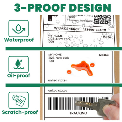 TAPEBEAR 4x6 Direct Thermal Labels 880Labels, Top-Coated, Waterproof Oilproof, Scratch Resistant, BPA/BPS-Free, Blank Stickers Address Shipping Labels Clearly Printed for Printers, Small Business