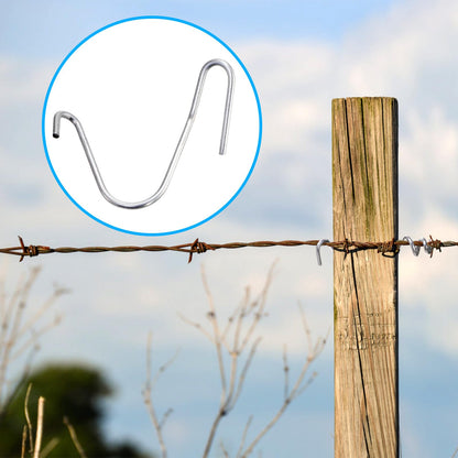 ZENFUN 250 Pcs T Post Clips, Galvanized Steel Fence Clips Bulk Rust Resistant T Post Wire Clips Fence Wire Fasteners for Securing Wire Park Fence, Fixing Highway Sport Fences