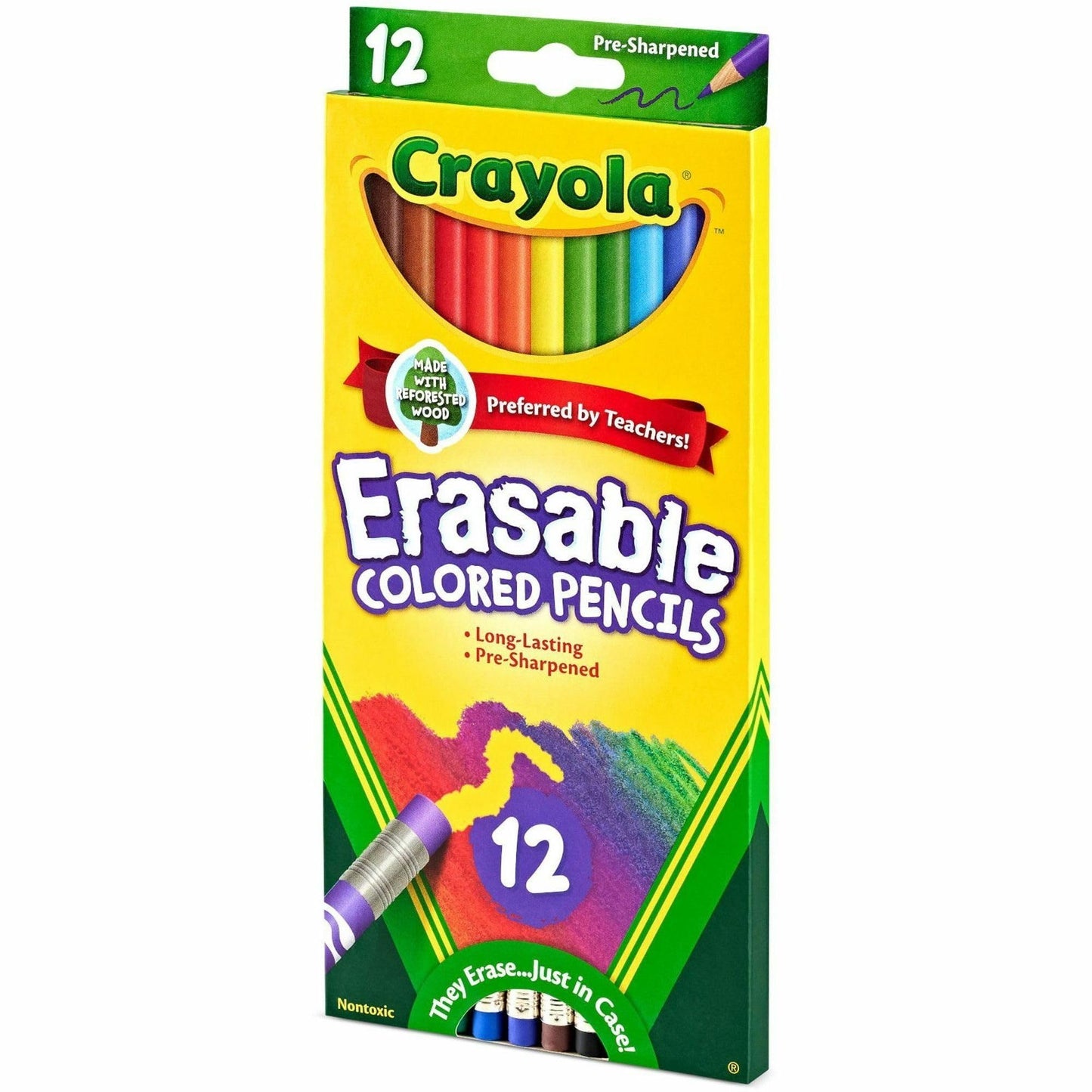 Crayola 68-4412 12 Piece Erasable Colored Pencils