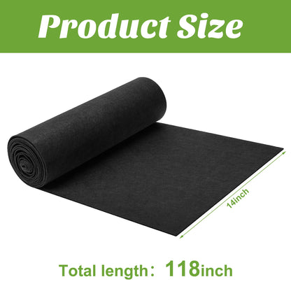 Adnee 118 x 14 Inch Non Woven Flower Pot Liner Roll-Black Felt Hanging Basket Liners-Fabric Planter Liner for Garden Planter Window Hanging Flower Basket Indoor Outdoor