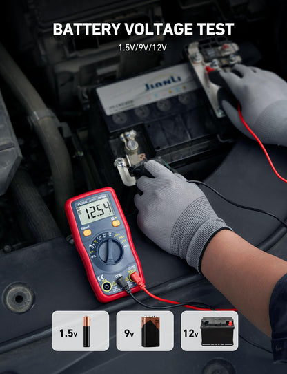 AstroAI Digital Multimeter 4000, Auto Range NCV Detector, Multimeter Tester with Volt Amp Ohm, Multi Meters Measures AC/DC Voltage, Current, Resistance, Continuity, Capacitance, Diodes and Batteries