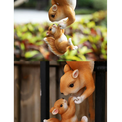 Squirrel Garden Decor,12 inchx5 inchx3 inch,Yard Statues,Fairy Garden Animals,Garden Animals Outdoor Decor,Suitable for Lawn,Patio,Deck,Porch Decoration