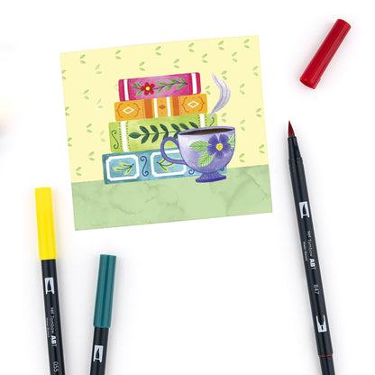 Tombow Dual Brush Pen Art Markers, Primary, 10-Pack
