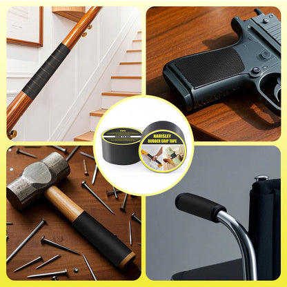 Rubber Grip Tape, Ultra Strong Waterproof Anti Slip Tape with Textured Adhesive for DIY Tools & Gadgets, Customizable for Enhanced Comfort & Safety (4In x 16.5Ft, Black)