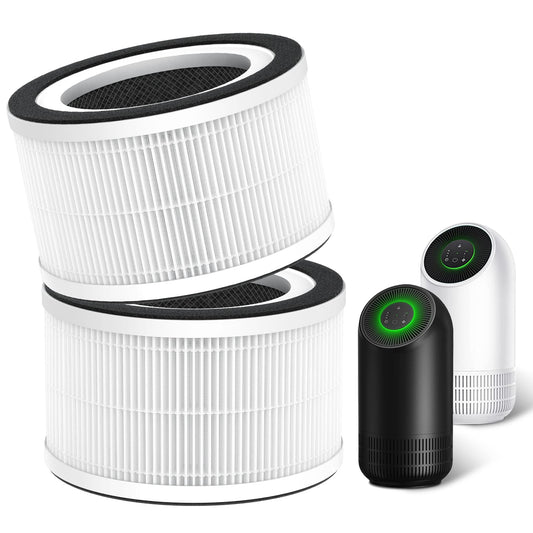SAKEGDY Fillo Filter Replacement Compatible with Afloia Air Purifier Fillo and Mooka Allo Air Purifier, 3-IN-1 H13 True HEPA Filter, 2 Pack