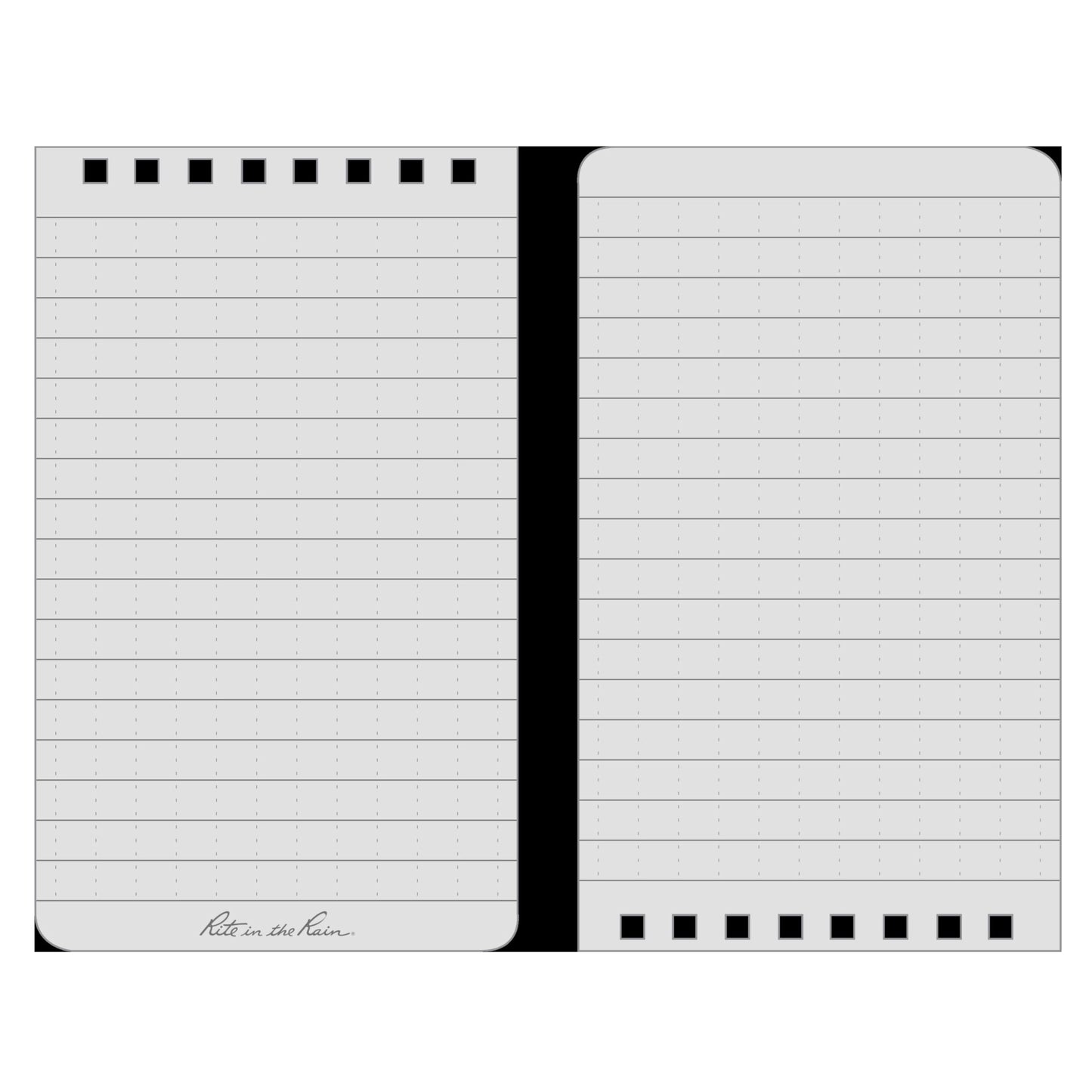 Rite in the Rain Weatherproof Top Spiral Notebook, 3" x 5", Orange Cover, Universal Pattern, 3 Pack (No. OR35-3X)