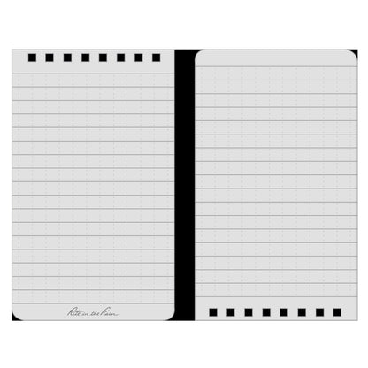 Rite in the Rain Weatherproof Top Spiral Notebook, 3" x 5", Orange Cover, Universal Pattern, 3 Pack (No. OR35-3X)