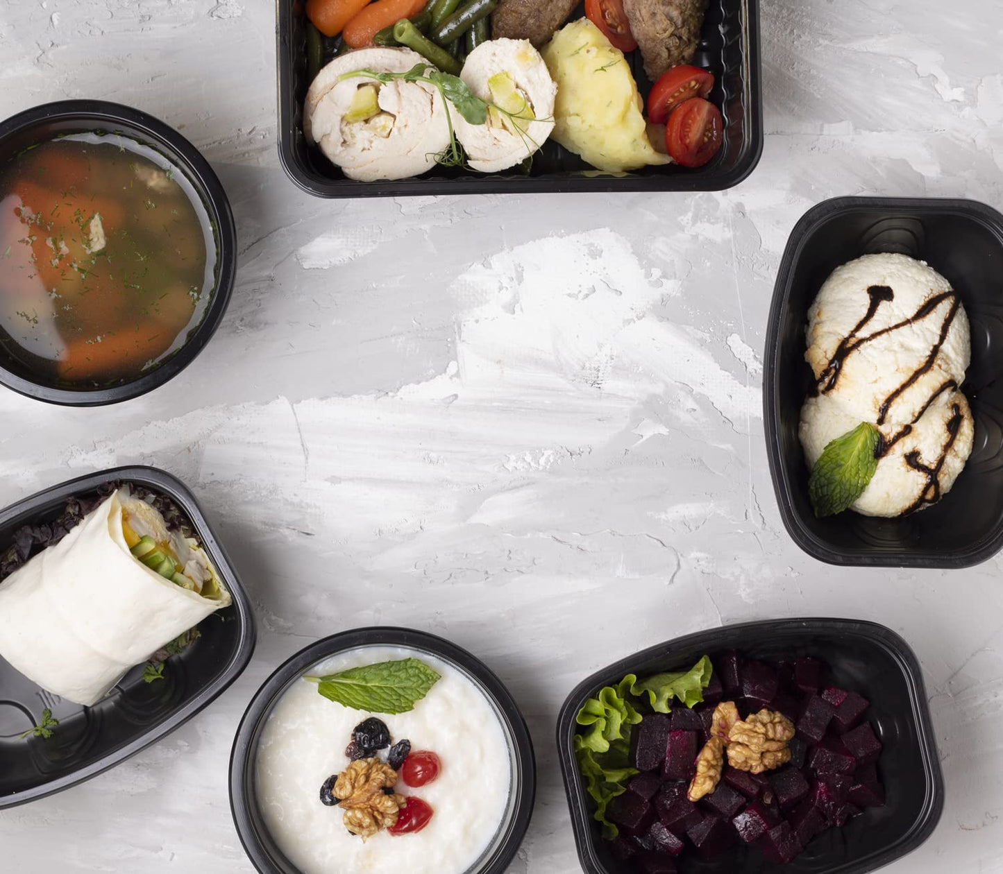 15 Pack 32 oz Plastic Meal Prep Containers with Lids, Leakproof Rectangular Food Storage Container Box for Restaurant, Kitchen, Takeout Food Service Disposables, Freezer/Microwave/Dishwasher Safe