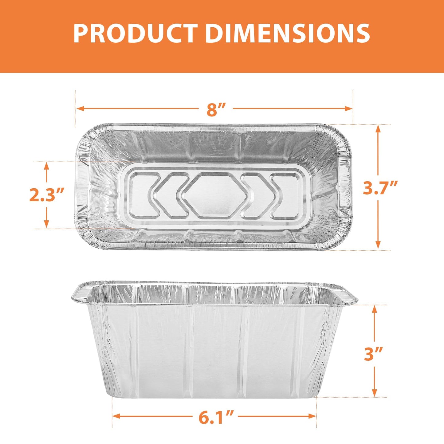 Rushare 40 Pack Drip Pan Liners for Blackstone 17"/22"/30"/28"/36" Griddle, Grease Cup Liners for Blackstone 5017, Disposable Aluminum Foil Drip Pan Liner, 8 x 3.7 Inch