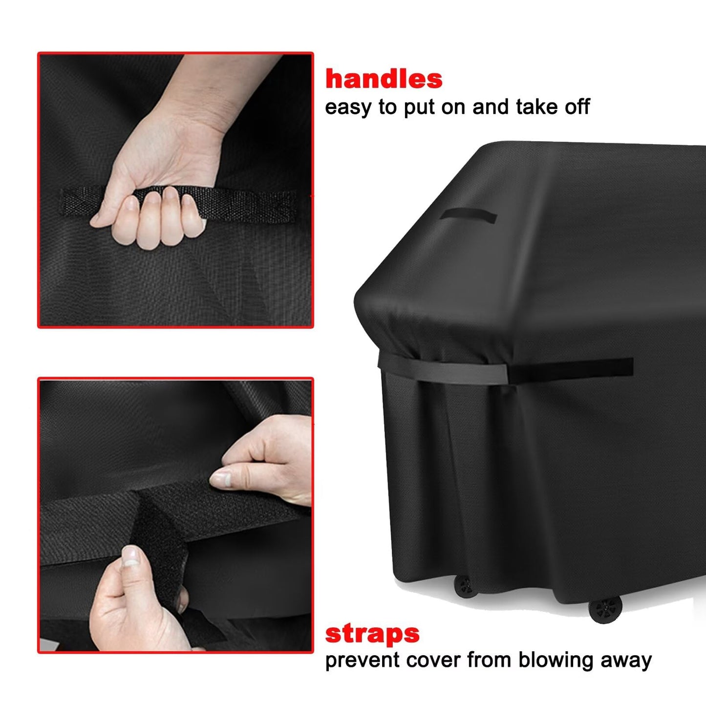 Samhe Grill Cover, 75-Inch Heavy Duty Waterproof UV Resistant Tear Resistant BBQ Gas Grill Cover for Nexgrill Brinkmann Weber and More