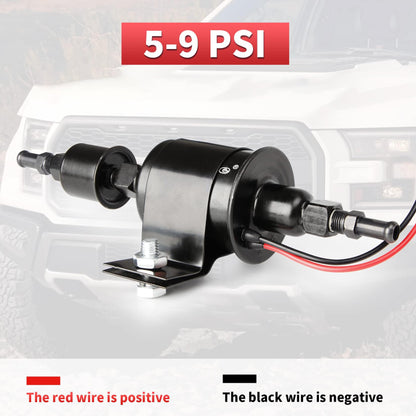 CarBole Universal Micro Electric Fuel Pump Inline Low Pressure Pump E8012S 12V, 5-9 PSI,30 GPH,5/16 Inch