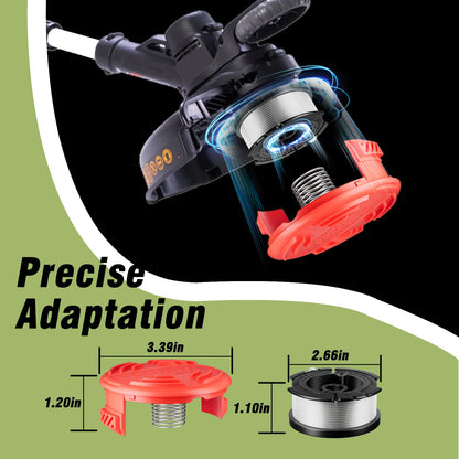 Chway 19 Pcs AF-100 Weed Eater Spools Compatible with Black and Decker String Trimmer, 0.065″ AFS Automatic Feed Replacement Spool, 16 Pcs Trimmer Spools(480ft Total), 3 Pcs RC-100-P Caps and Springs