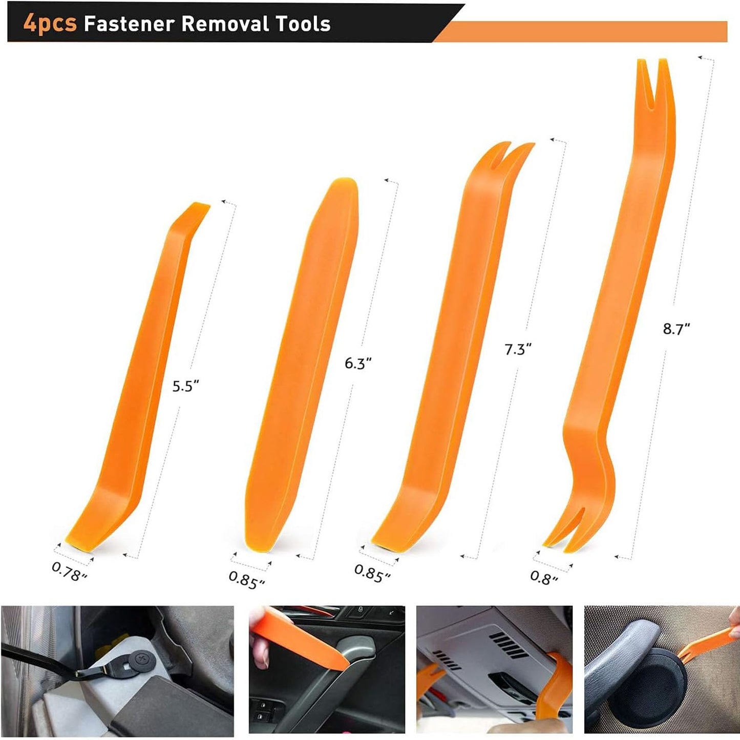 Quathech 240 Retainer clips+5 fastener Remover Car Plastic Rivets Fasteners Push Retainer Kit Most Popular Sizes Auto Push Pin Rivets Set Door Trim Panel Fender Clips for GM Ford Toyota Honda Chrysler