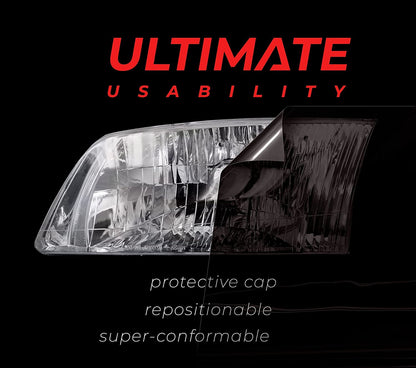VViViD+ Ultimate Headlight Taillight Tint Vinyl Wrap (Dark Smoke, 12" x 7ft)