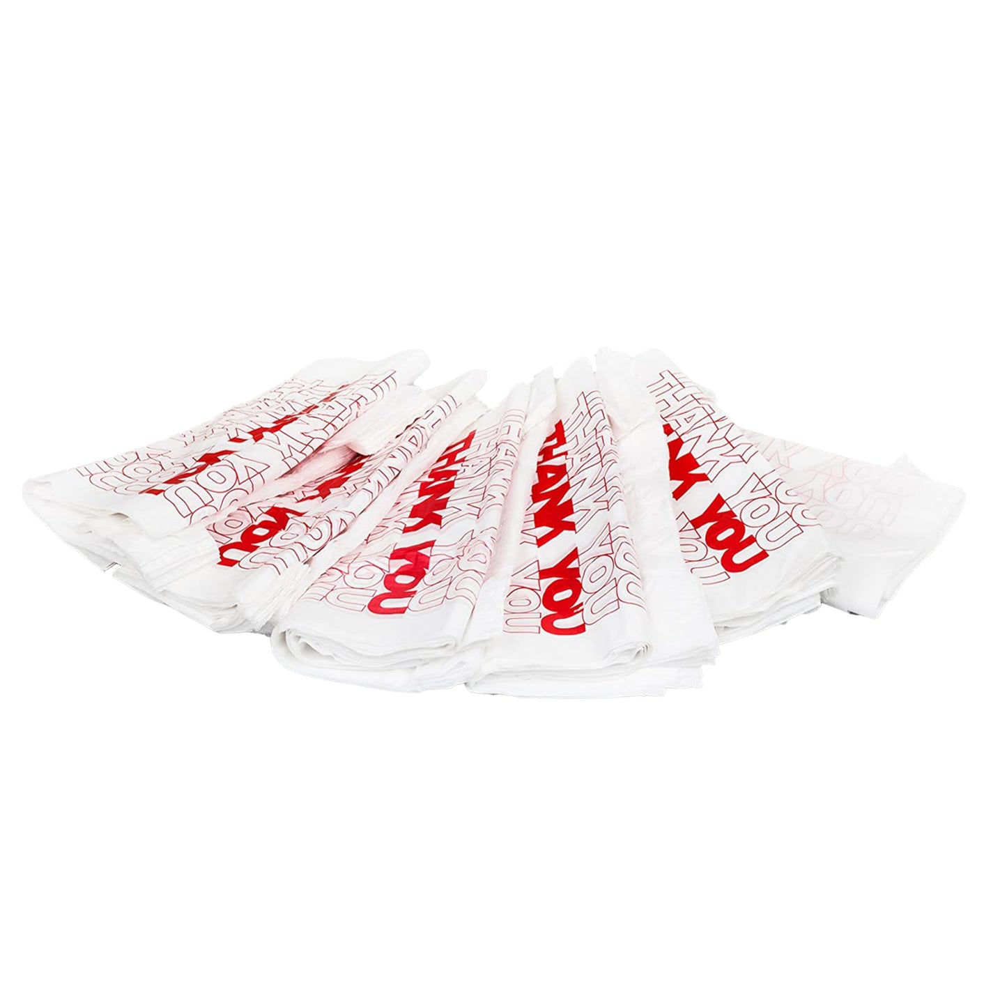 TashiBox 308 Ct plastic bags/Shopping Bags/Thank You Bags/Reusable and Disposable Grocery Bag - Measures 11.5" X 6.25" X 21", 15mic, 0.6 Mil