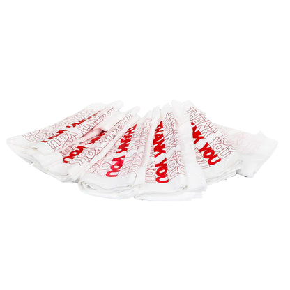 TashiBox 308 Ct plastic bags/Shopping Bags/Thank You Bags/Reusable and Disposable Grocery Bag - Measures 11.5" X 6.25" X 21", 15mic, 0.6 Mil