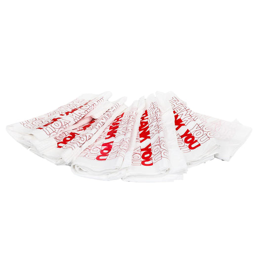 TashiBox 308 Ct plastic bags/Shopping Bags/Thank You Bags/Reusable and Disposable Grocery Bag - Measures 11.5" X 6.25" X 21", 15mic, 0.6 Mil