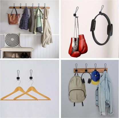 Black Coat Hooks OHIYO Rustic Wall Hooks 10Pack Vintage Double Coat Hangers for Hanging Hats Bags in Entryway Bathroom Bedroom Heavy Duty Wall Mounted Iron Hooks with Metal Screws Included
