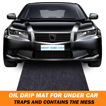 SMART HOME CHEF 36x60 inches Garage Floor Mat for Under Car,Premium Oil Spill Mat,Absorbent Oil Mat Protects Floor from Spills, Drips, Splashes and Stains, Reusable/Sturdy/Waterproof