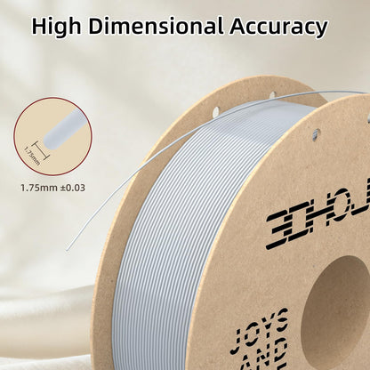 3DHoJor Silk PLA Filament 1.75mm, PLA Filament 1.75mm Silk Shiny 3D Printer Filament, 1kg Cardboard Spool (2.2lbs), Dimensional Accuracy +/- 0.03 mm, Fit Most FDM Printer(Metal Silver)