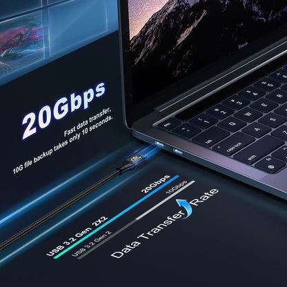 ZIKNYDO USB C Cable 10FT, USBC 3.2 20Gbps Data transfer, 240W Fast Charging Type C to Type C, 4K@144Hz / 60Hz, 8K@30Hz USB C Monitor Video Cable for Thunderbolt 4, MacBook Pro, iPad, Dell XPS, VR (3m)